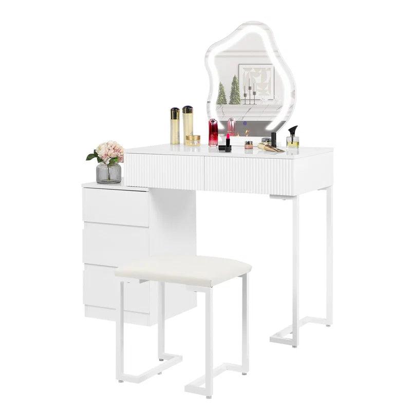 Ines Dressing Table with Mirror - Ouch Cart