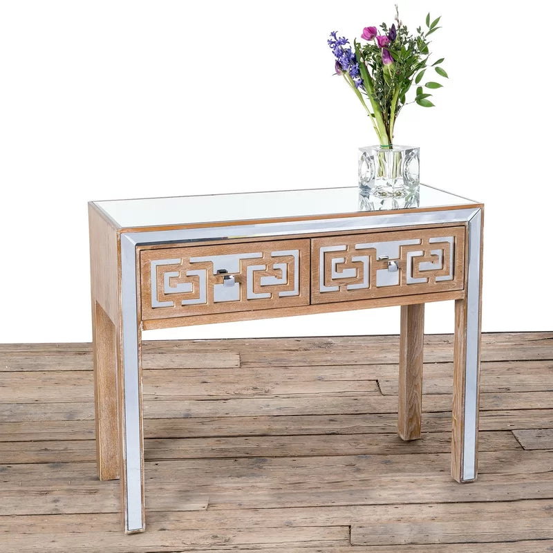 Olivia Glass Top Console Table Ouch Cart