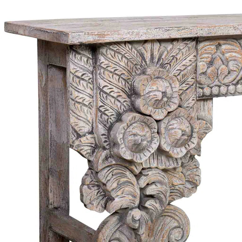 DELLA WOODEN HALLWAY WITH HANDMADE AGED BROWN FINISH