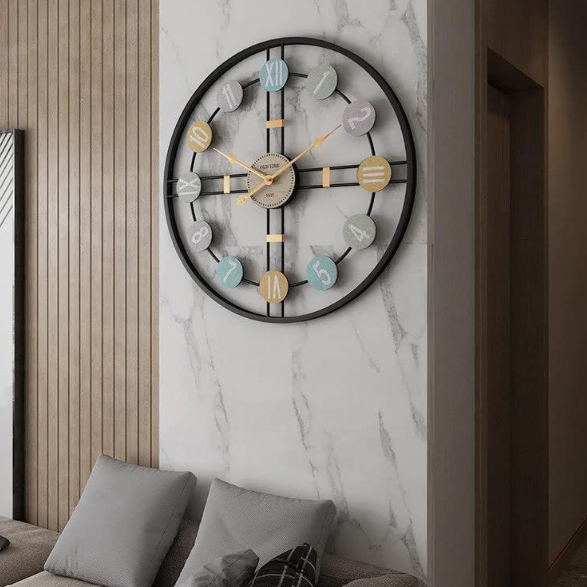 Black Roman Numeric Wall Clock N.R.HOMESDECOR