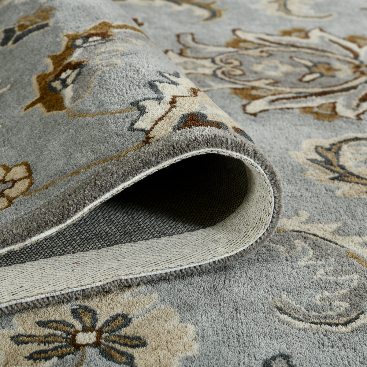 Saraswati Global Rug Luxury Handcrafted Floral Area Rug - 8x10 Feet, Premium Wool, Anti-Skid & Anti Slip Cotton Backing Carpet , Ideal for Bedroom, Living Room, and Dining Room, Kids Room, Office. Saraswati Global
