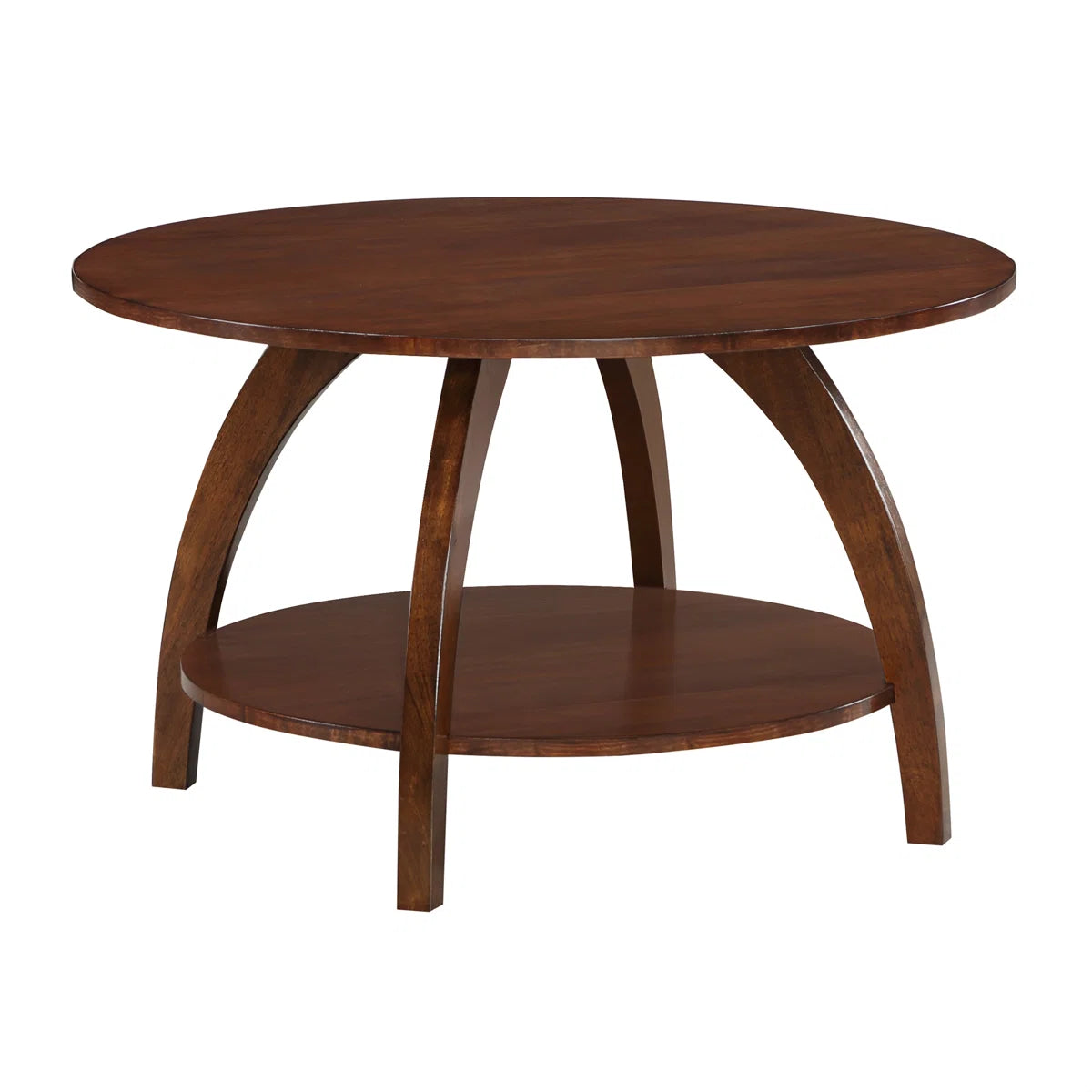 Cabool Round Coffee Table with Shelf