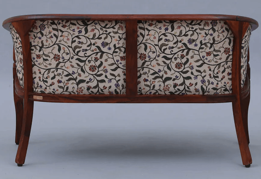 Sheesham Wood 2 Seater Sofa In Scratch Resistant Honey Oak Finish in Multicolor - Ouch Cart