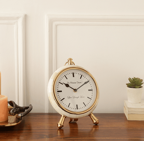 Bone-Framed Table Clock - Ouch Cart