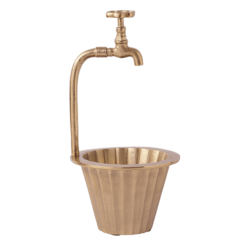 Graceful Grey Curve Plant Stand - Ouch Cart