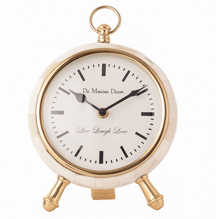Bone-Framed Table Clock - Ouch Cart