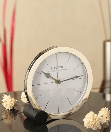Langston Silver Table Clock - Ouch Cart