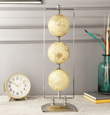 Vertical Triple Cream Globe Stand - Ouch Cart