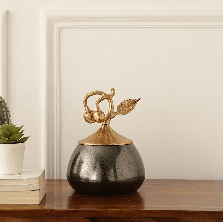 Cherry Vine Black Décorative Medium Box - Ouch Cart