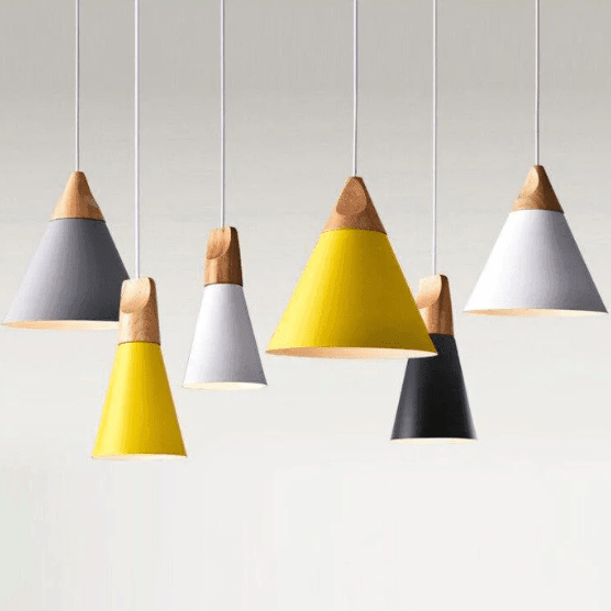Modern Conical Nordic Pendant Light For Cafe & Bars With LED Bulb 1PC - Ouch Cart