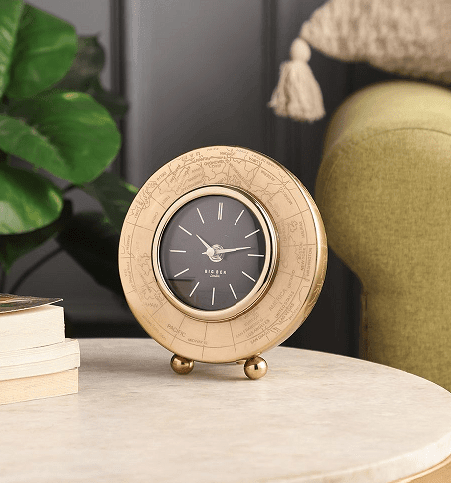 World Clock In Gold Finish - Ouch Cart