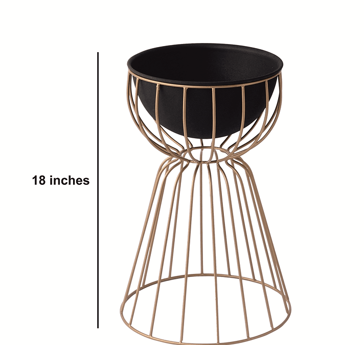 Twin Medium Bloom Black floor planters - Ouch Cart