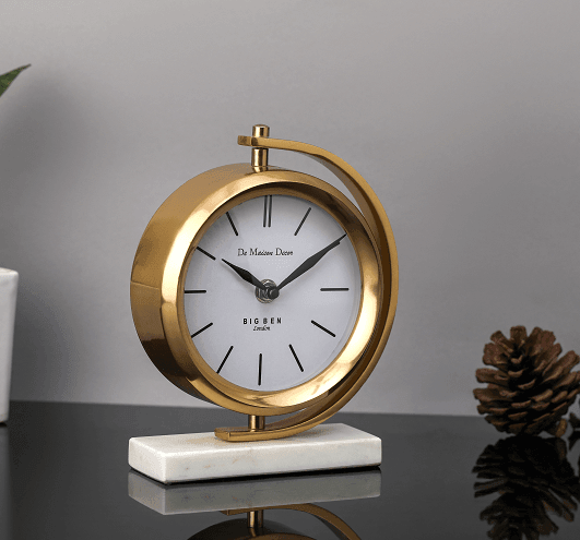 Marbellic Gold clock Table Clock - Ouch Cart