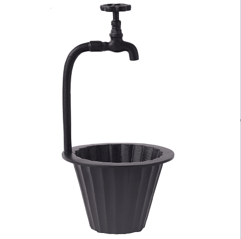 Graceful Black Curve Plant Stand - Ouch Cart