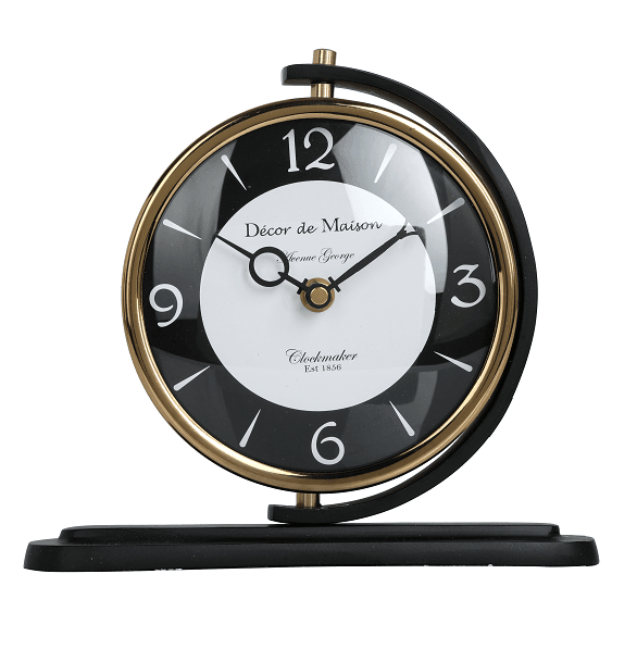 Aleksi Table clock Black - Ouch Cart