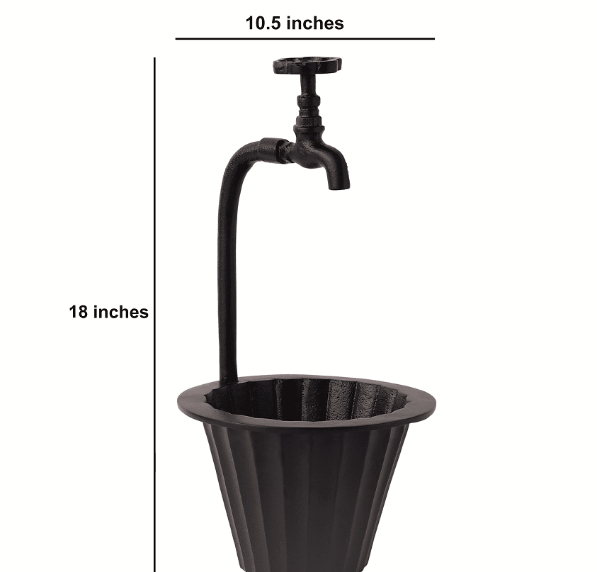 Graceful Black Curve Plant Stand - Ouch Cart