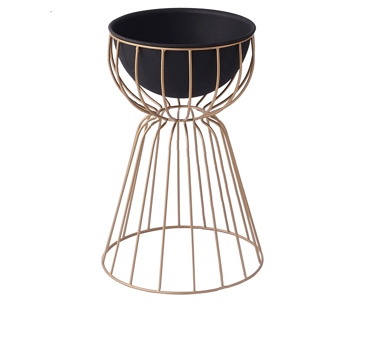 Twin Medium Bloom Black floor planters - Ouch Cart