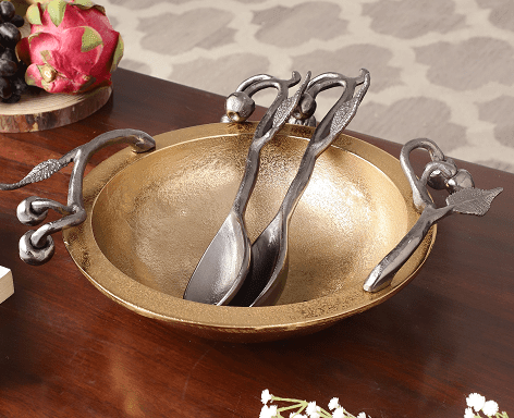 Cherry Vine Black Dรฉcorative Bowl Set - Ouch Cart