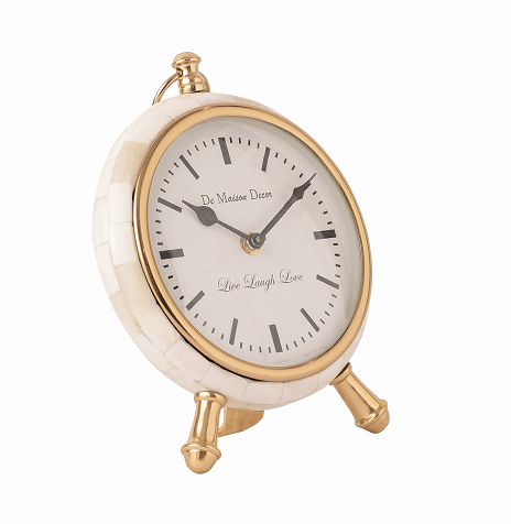 Bone-Framed Table Clock - Ouch Cart