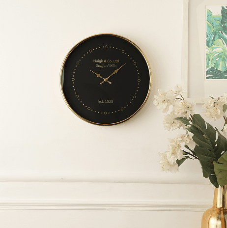 Eclipse Shine Gold wall clock - Ouch Cart