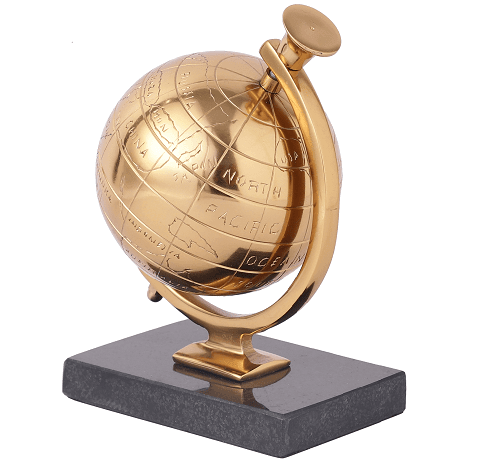 Miniature Metal Earth Gold with Black Marble Base - Ouch Cart