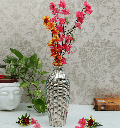 Serene Metallica Vase Silver - Ouch Cart