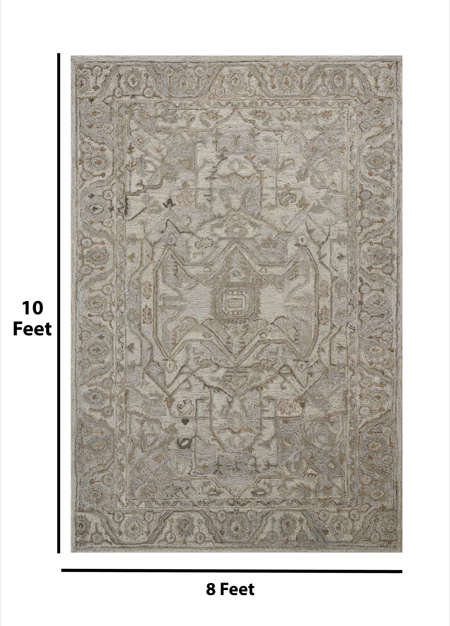 Saraswati Global Rug , Handcrafted Area Rug, 8x10 Feet, Wool & Viscose Rug, Luxurious Anti-Skid & Anti Slip Backing Carpet , Ideal for Bedroom, Living Room, and Dining Room, Kids Room, Office Rug. Saraswati Global