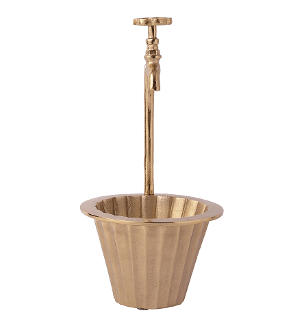 Graceful Grey Curve Plant Stand - Ouch Cart