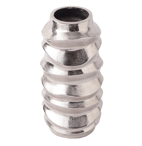Mila Wave Silver Vase - Ouch Cart