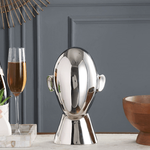 Abstract Head Decorative Silver - Ouch Cart