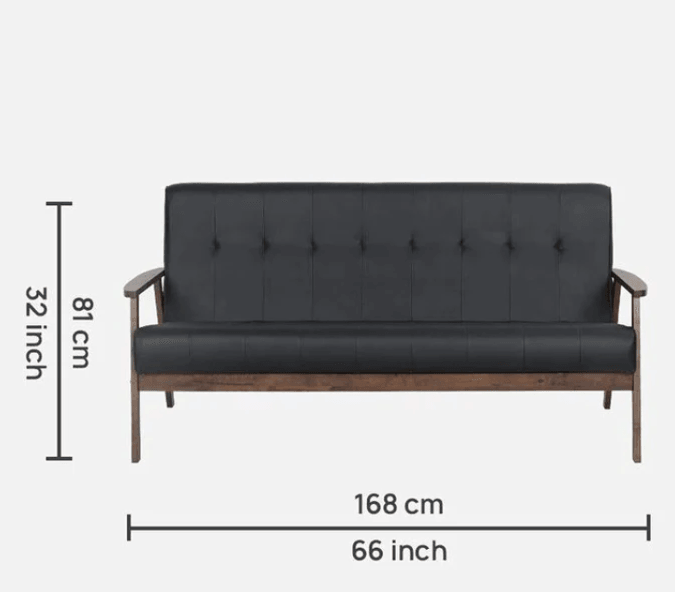 Solid Wood 5 Seater Sofa Set (3+2+1) with Coffee Table in Cocoa & Espresso Finish - Ouch Cart