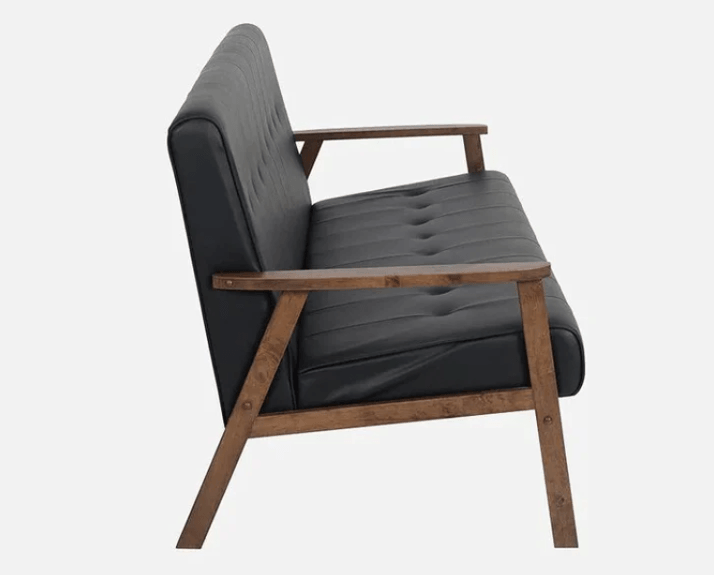 Solid Wood 5 Seater Sofa Set (3+2+1) with Coffee Table in Cocoa & Espresso Finish - Ouch Cart