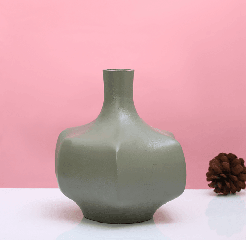 Verdant Metal saga Green Vase - Ouch Cart