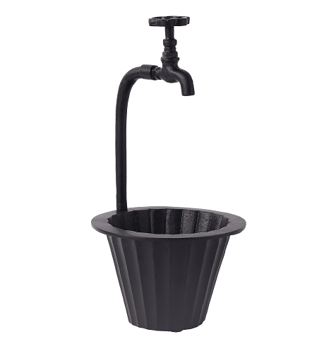 Graceful Black Curve Plant Stand - Ouch Cart