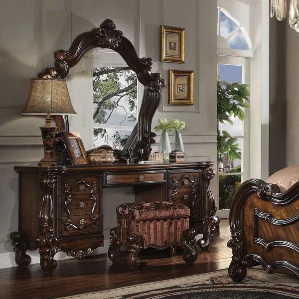 Drepster Vanity wood carving dressing table design - Ouch Cart