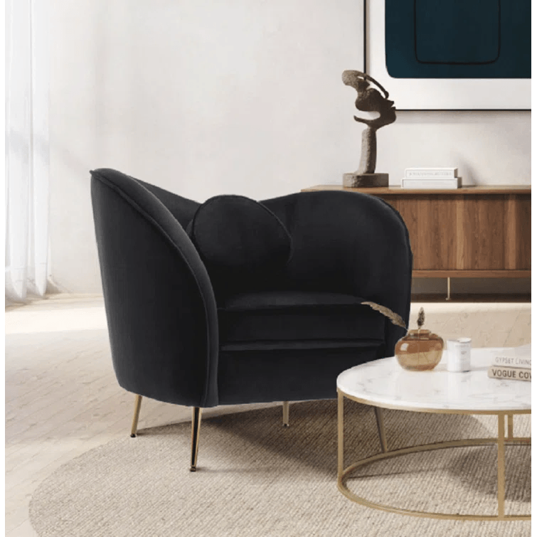 Castaneda Velvet Armchair - Ouch Cart