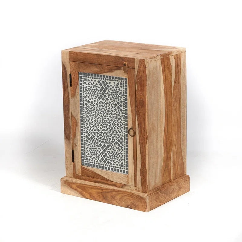 Aviva Solid Wood Bedside Table Ouch Cart