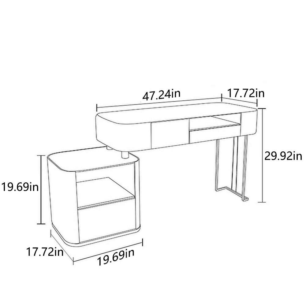 Cestina Dressing Table with Mirror – Modern Makeup Organizer
