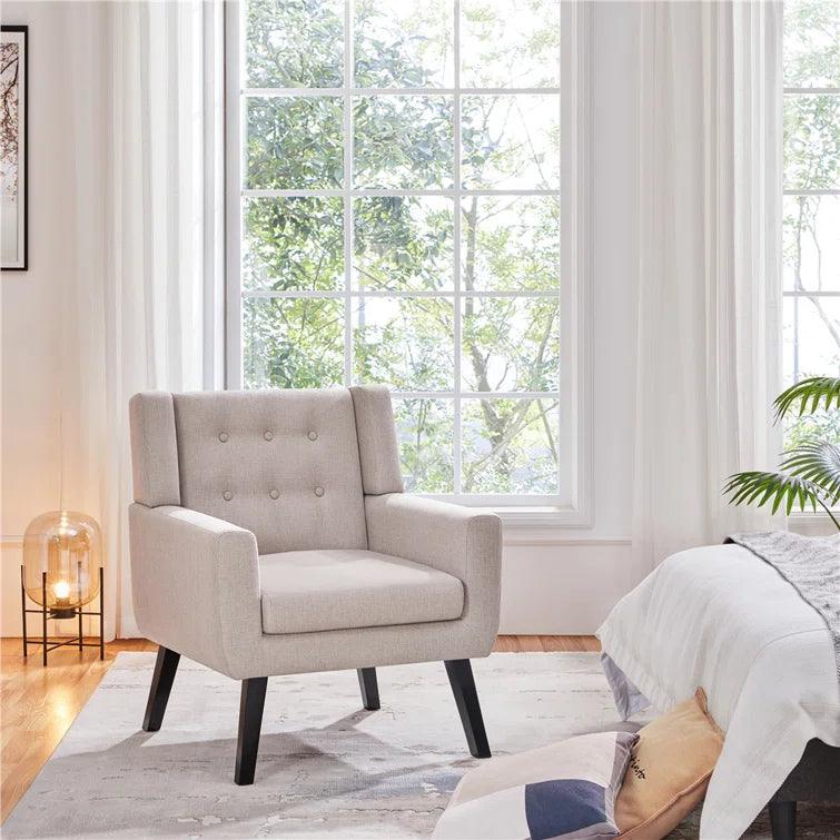 Chavtika Wide Tufted Polyester Armchair - Ouch Cart