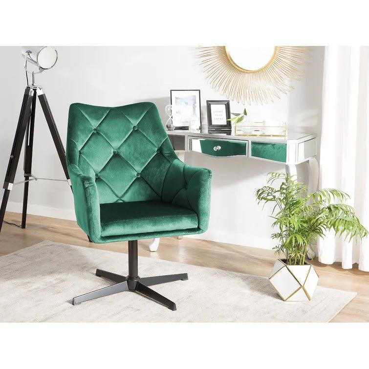 Chunn Upholstered Swivel Armchair - Ouch Cart
