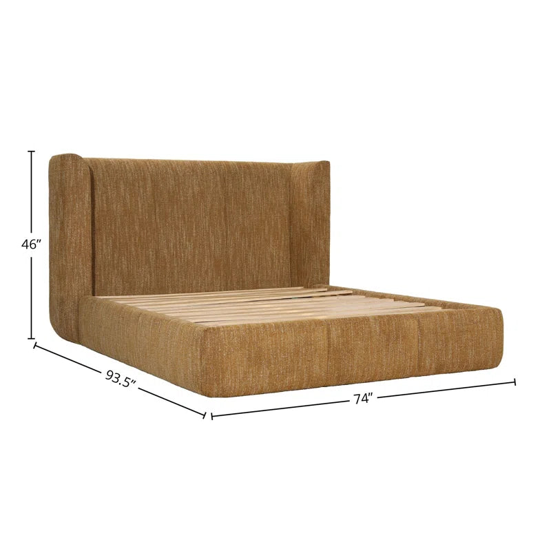 Clarisse Upholstered Wingback Bed OUCH CART