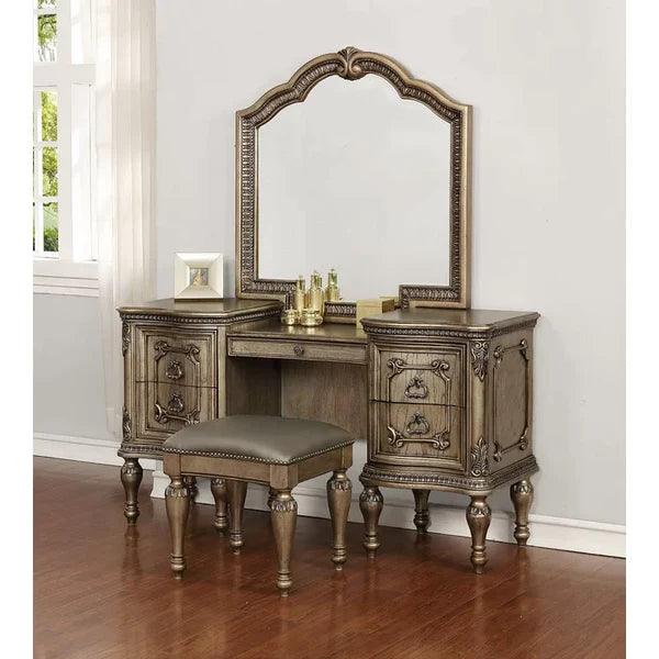 Amkalsor Vanity Luxury Dressing Table with stool with miror - Ouch Cart