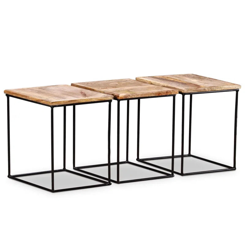 Violet Table Solid Mango Wood 56x48x40 cm Ouch Cart
