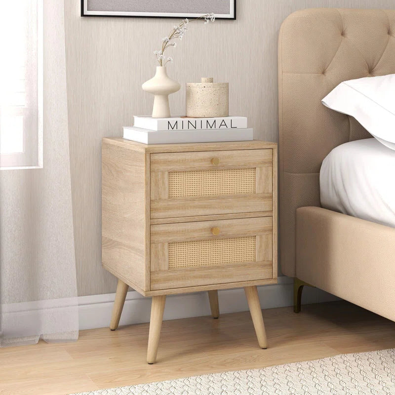 Dayha Manufactured Wood Bedside Table Ouch Cart