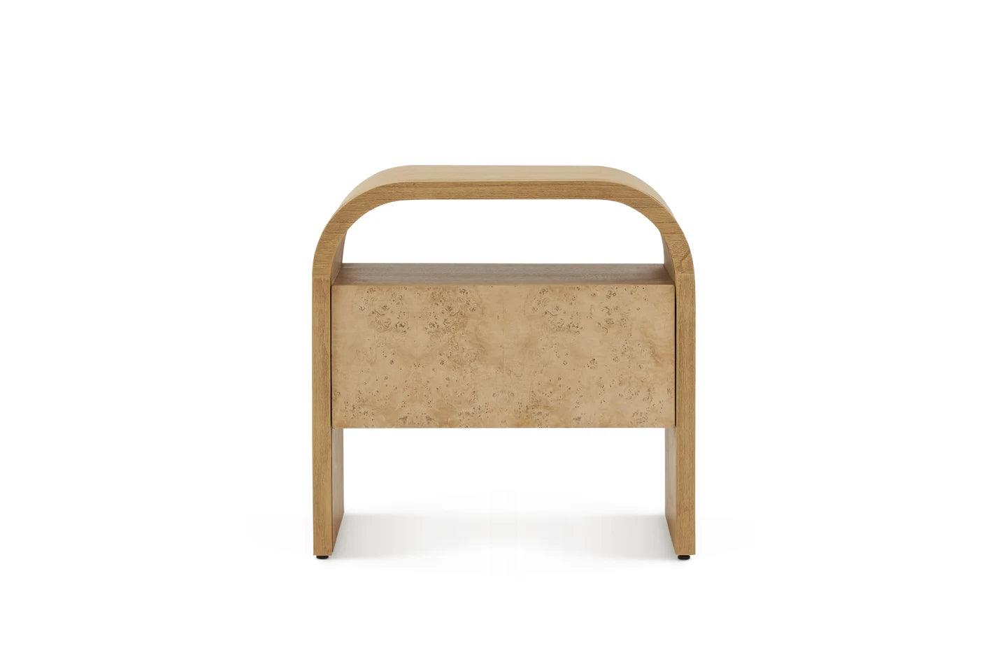 Engineered Wood Crescent 1-Drawer Nightstand - Ouch Cart