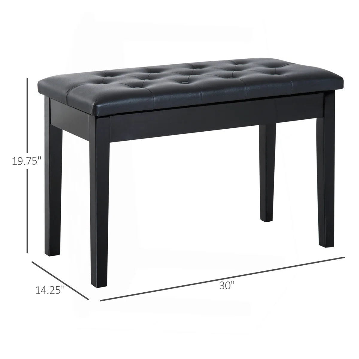 Leather Storage Bench Seat for Bedroom, Hallway & Living Room