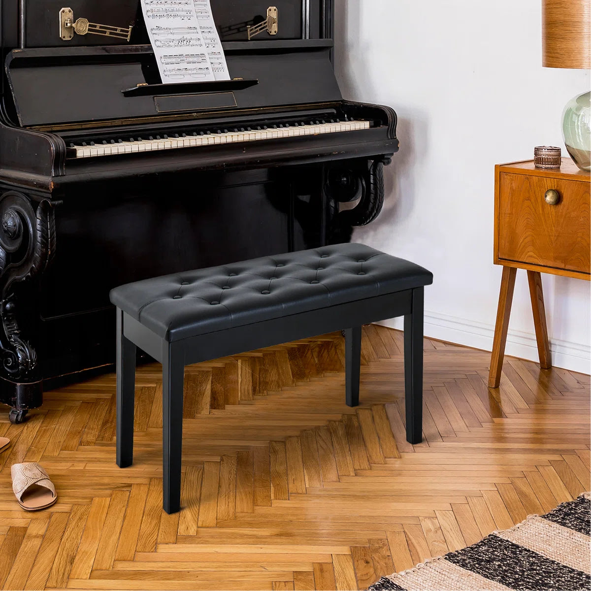 Leather Storage Bench Seat for Bedroom, Hallway & Living Room OUCH CART