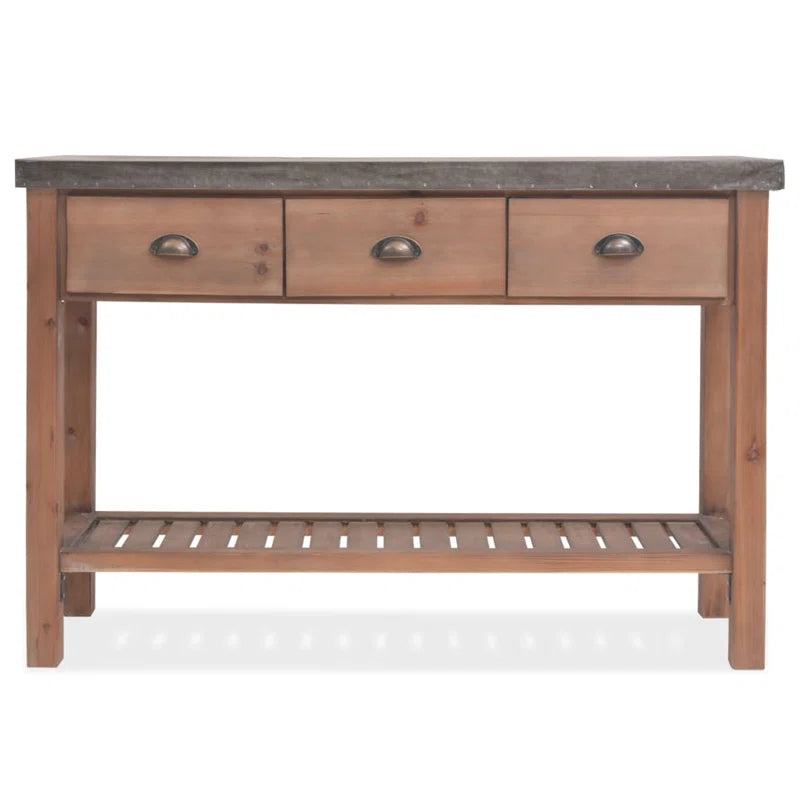Yulia Solid Wood Console Table Ouch Cart
