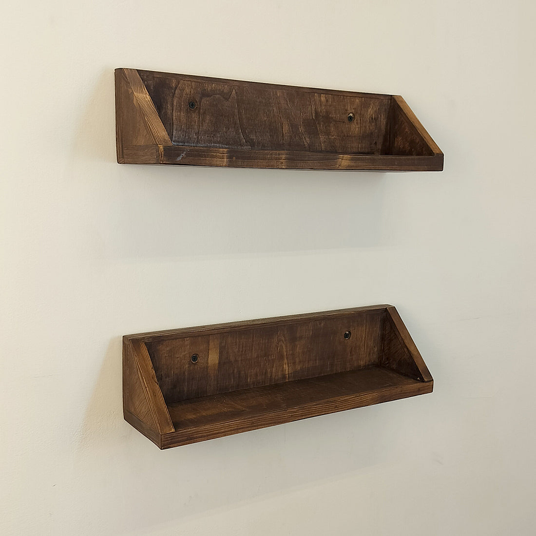 Daniel set of 2 Wooden Wall Shelf Organiser