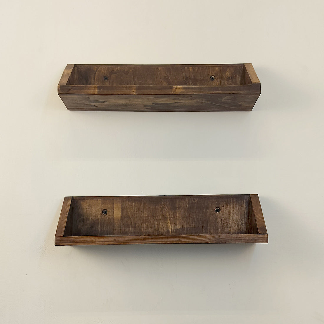 Daniel set of 2 Wooden Wall Shelf Organiser